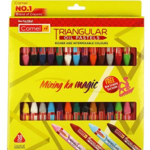 Camlin Triangular Oil Pastels – Mixing Colours (30 Shades)