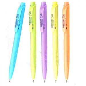 Hauser Billi Blue Ball Pen (6 X 5 Unit Pouch) (5 Assorted Colours)