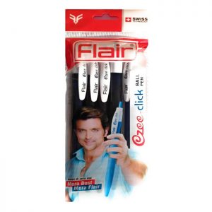 Flair Ezee Click Ball Pen Black (4 X 5 Unit Pouch)