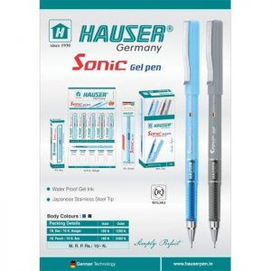 Hauser Sonic Gel Pen Black (4 X 10 Unit Pouch)