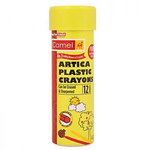 Camlin Artica Plastic Crayons Tin Packaging (12 Shades)