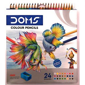 DOMS Colour Pencil Box Packing (24 Shades)