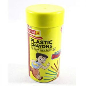 Camlin Artica Plastic Crayons Tin Packaging (26 Shades)