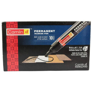 Camlin Permanent Marker Black (Pack Of 10)