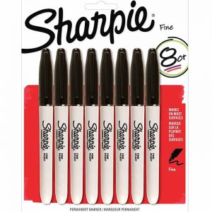 Sharpie Fine Markers Set of 8 Black