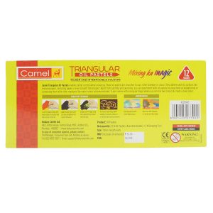 Camlin Triangular Oil Pastels – Mixing Colours (12 Shades)