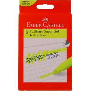 Faber Castell Gel Highlighter – Yellow (Pack Of 6)