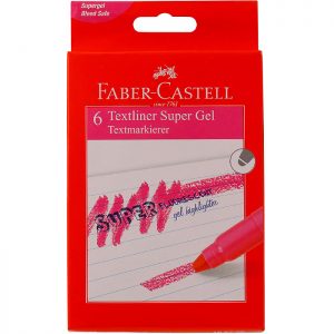 Faber Castell Gel Highlighter – Pink (Pack Of 6)