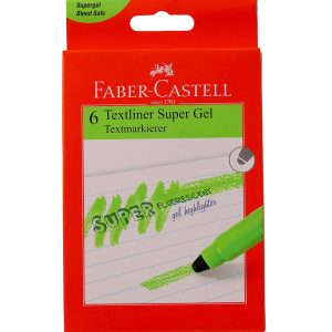 Faber Castell Gel Highlighter – Green (Pack Of 6)