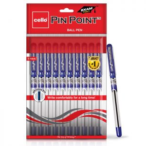 Cello Pinpoint Ball Pen – Blue (1 X 10 Unit Hanger)