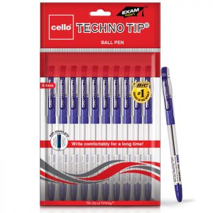 Cello Technotip Ball Pen – Blue (1 X 10 Unit Hanger)