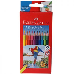 Faber Castell Triangle Colour Pencil (12 Shades)
