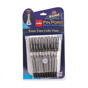 Cello Pinpoint Ball Pen – Black (1 X 10 Unit Hanger)