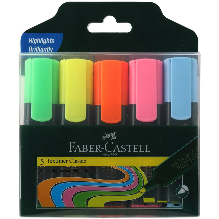 Faber Castell Highlighter (Pack Of 5) Imperial Stationery Mart
