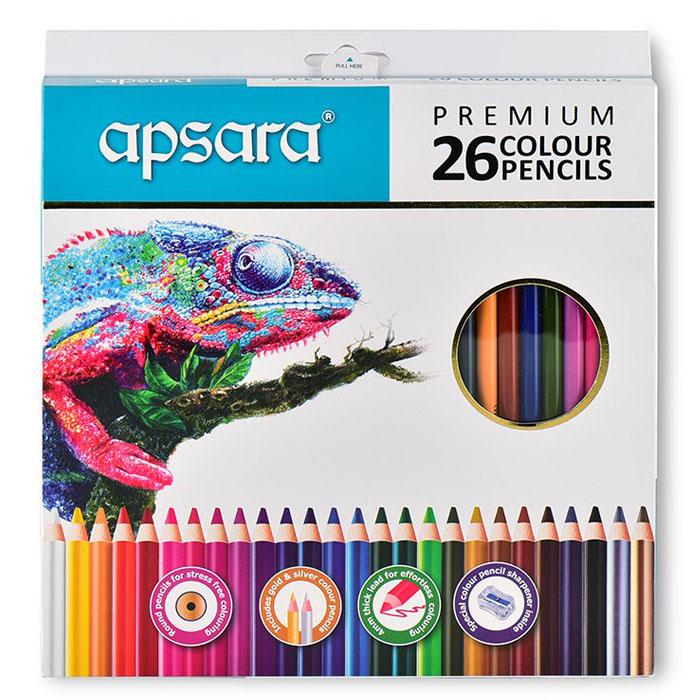 Apsara Premium Colour Pencils (26 Shades Box Packing) IMPERIAL