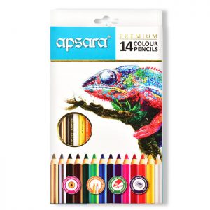 Apsara Premium Colour Pencils (14 Shades – Box Packing)