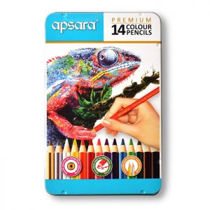 Apsara Premium Colour Pencils (14 Shades – Tin Packing)