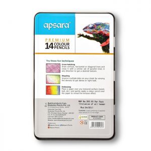 Apsara Premium Colour Pencils (14 Shades – Tin Packing) (pack of 2 pcs)