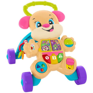Fisher-Price Laugh and Learn Smart Stages Learn with Sis Walker, Colourful Musical Walker for sit and Play and Stand and Walk as Baby Grows