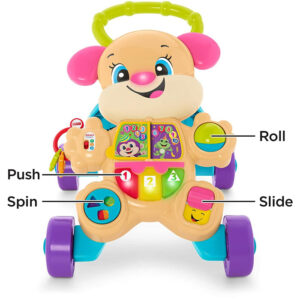 Fisher-Price Laugh and Learn Smart Stages Learn with Sis Walker, Colourful Musical Walker for sit and Play and Stand and Walk as Baby Grows