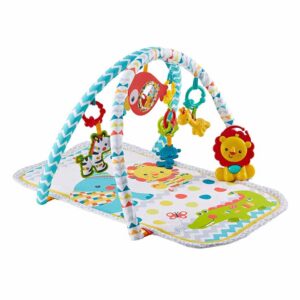 Fisher-Price Original Colourful Carnival 3-in-1 Musical Activity Gym, Colourful Playmat & Floor Gym for Lay and Play for on The go Play!