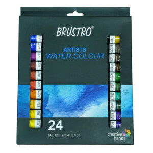 BRUSTRO Artists’ Watercolour Set of 24 Colours X 12ML Tubes
