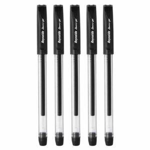 Reynolds Jiffy Black Gel Pen (4 x 5 unit pack)