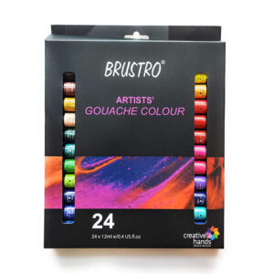 BRUSTRO Artists’ Gouache Colour Set of 24 Colours X 12ML Tubes