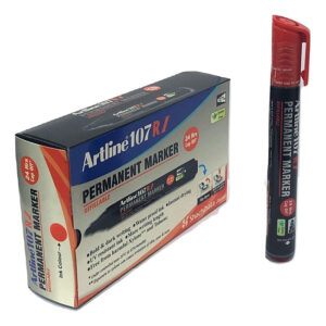 Artline Permanent Marker Red (1 X 10 Unit Box)