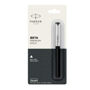Parker Beta Standard Chrome Trim Ball Pen (Silver)