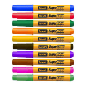 Luxor Super Chisel Marker – Assorted Colors – Box of 10