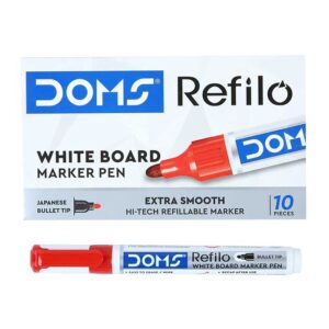 DOMS WHITE BORAD MARKER (Pack Of 10 pcs – Red)