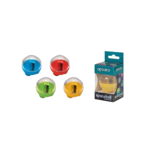 Apsara Spaceball Sharpener (20 X 1 Unit box) (4 Assorted Colours)