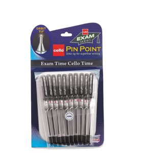 Cello Pinpoint GEL Pen – Black (1 X 10 Unit Hanger)