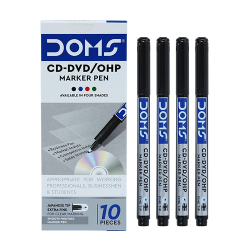 Buy Camlin Fine Tip Permanent Markers Carton of 10 markers in Black shade