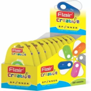 FLAIR SPINNER ERASER (PACK OF 10)
