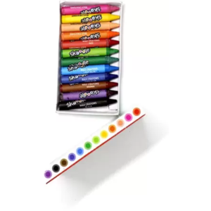 SKOODLE WAX CRAYONS (12+1 ASSORTED )