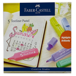 Faber castell pastel colour highlighter set (pack of 5 pcs)