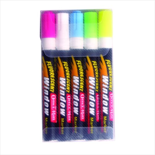 Window Maker Pen OFFICE MATE FLUORESCENT WINDOW MARKER PEN SET OF 5 – IMPERIAL ...