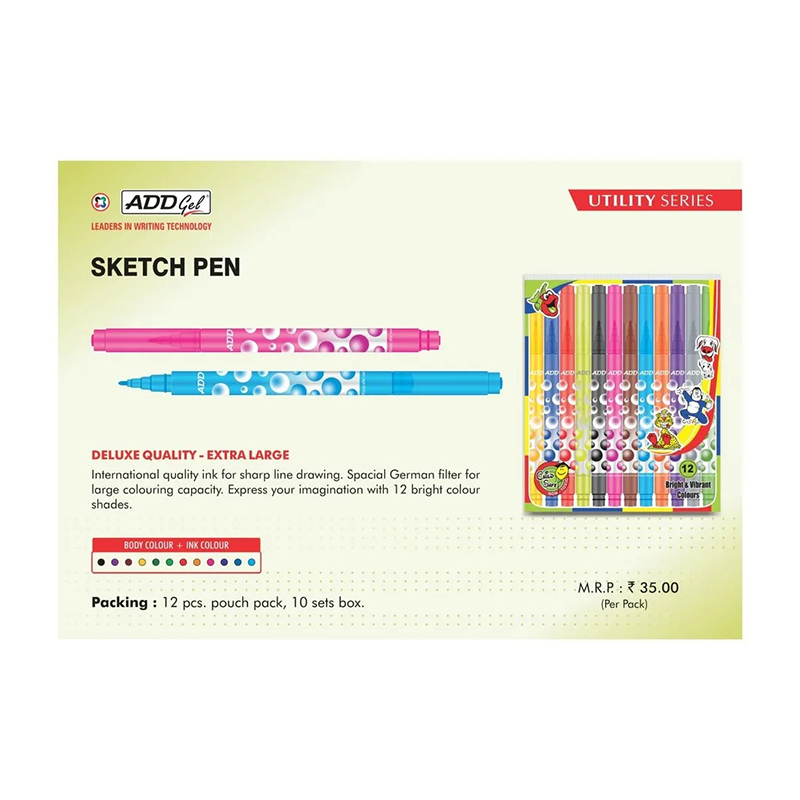 Doms Mini Sketch Pen 12 Shades  StatMoin  the largest online Stationery  Store