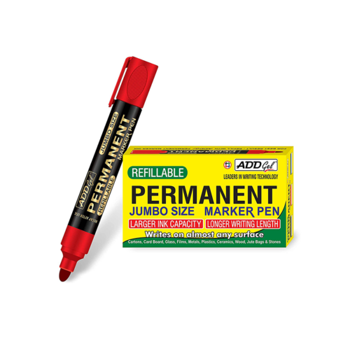 ADD GEL PERMANENT MARKER RED (Pack of 10)