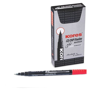 KORES CD MARKER RED PACK OF 10 PCS