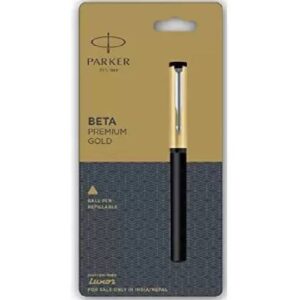 Parker Beta Standard Chrome Trim Ball Pen (Gold)