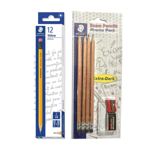 Staedtler Hb Pencil With Eraser Tip – Pack Of 12 (Yellow)