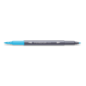 Staedtler Fibre Tip Brush Lettering Pen Set 2 Tips 12 Clrs Wallet Pack