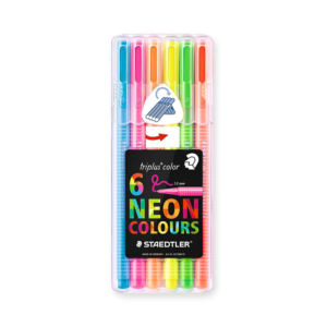 Staedtler Triplus Fibre Tip Pens, Pack Of 6 (Neon Shades)