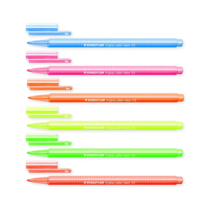 Staedtler Triplus Fibre Tip Pens, Pack Of 6 (Neon Shades)