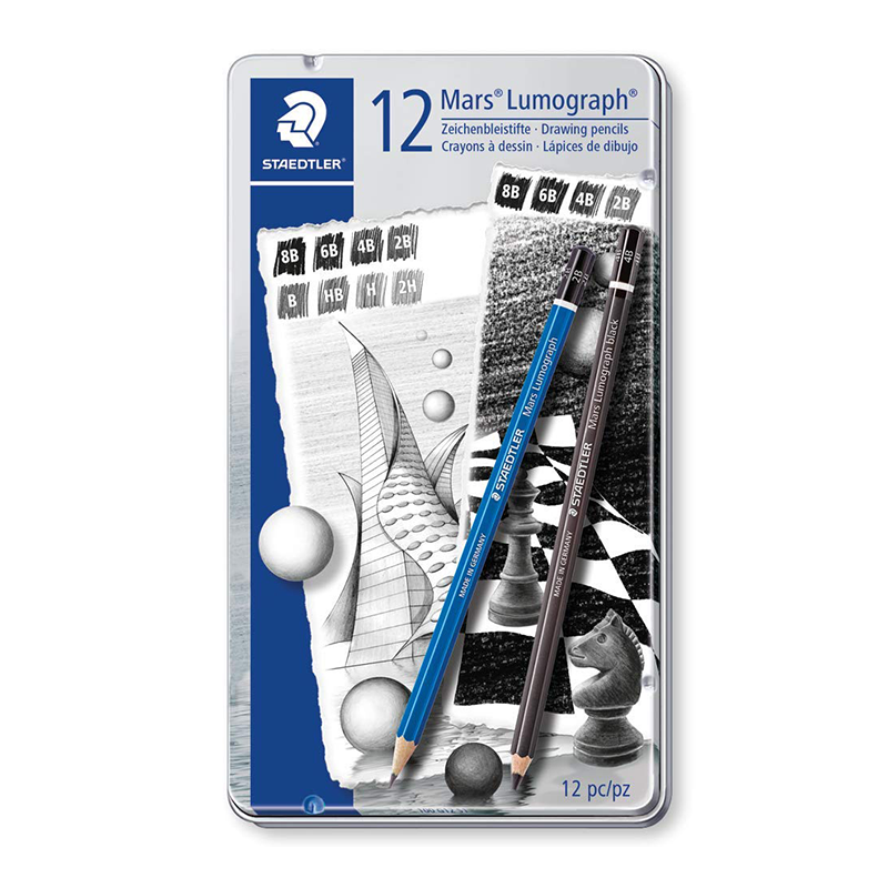 Staedtler Mars Lumograph Artist Pencil Set Pack Of 12 IMPERIAL