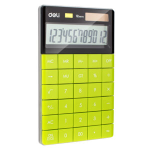 Deli W1589 12-Digital Modern Calculator, Green