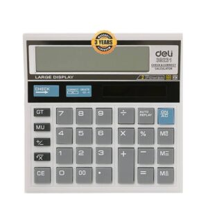 Deli W39231N 12-Digit 120 Step Check Calculator, Grey
